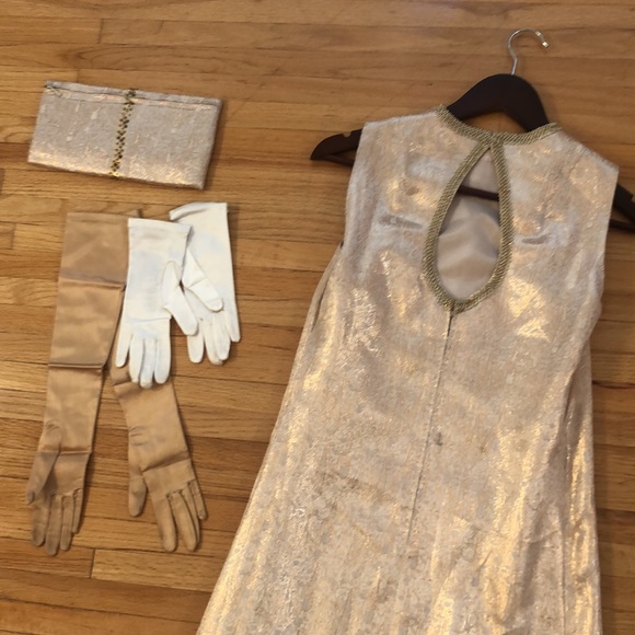 VINTAGE Egyptian Greek dress A line with keyhole - Picture 10 of 12